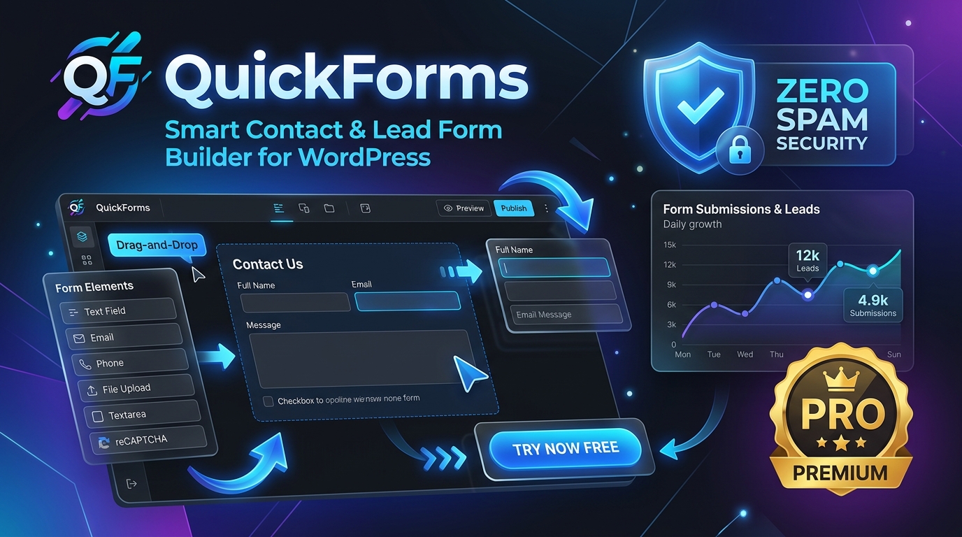 QuickForms — Smart Contact & Lead Form Builder for WordPress